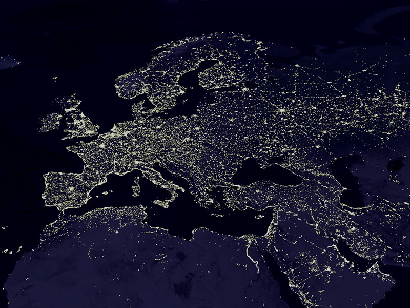 light pollution images