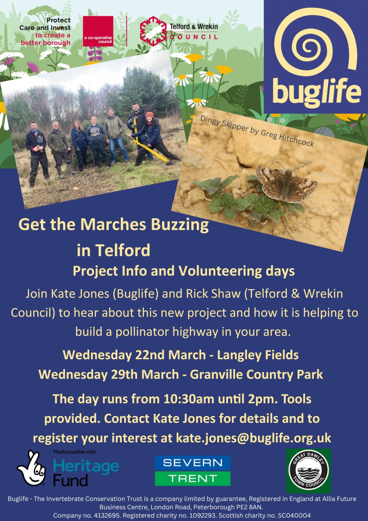 Get the Marches Buzzing Project information & Volunteering days